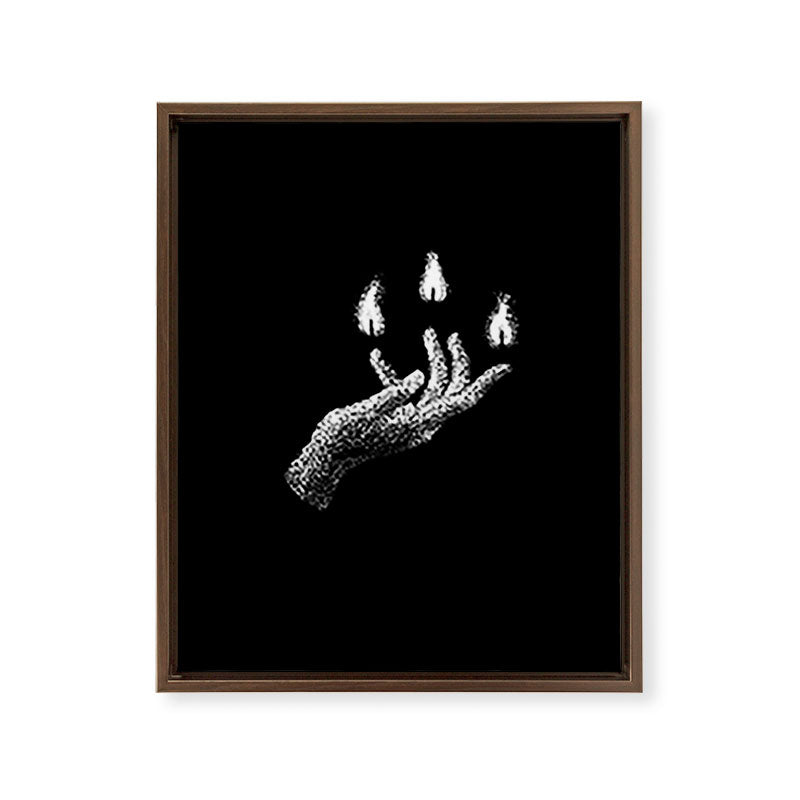 A Light in the Dark Framed Canvas Print