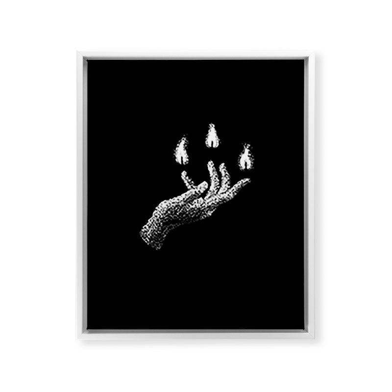 A Light in the Dark Framed Canvas Print