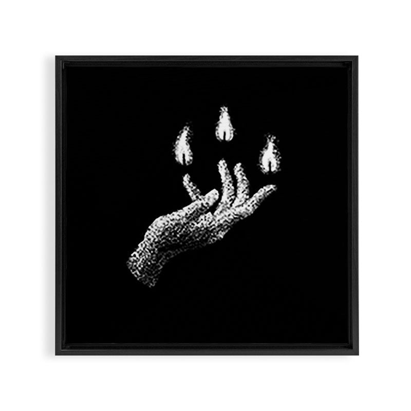 A Light in the Dark Framed Canvas Print