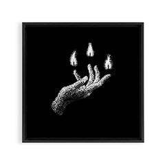 A Light in the Dark Framed Canvas Print