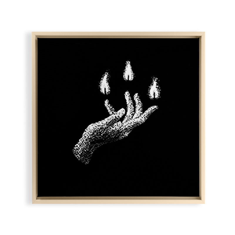 A Light in the Dark Framed Canvas Print