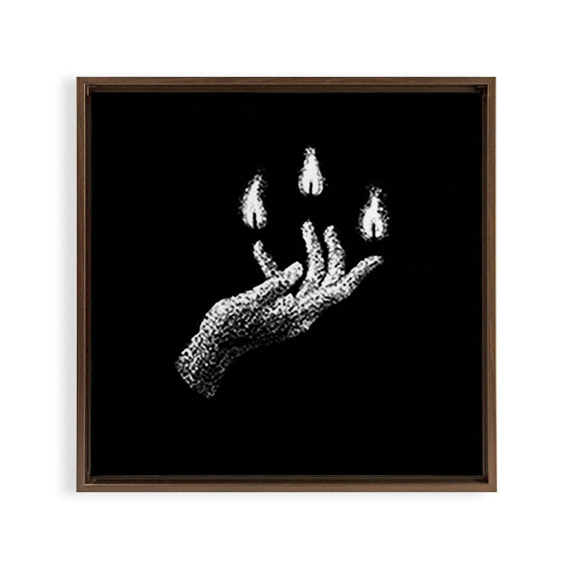 A Light in the Dark Framed Canvas Print