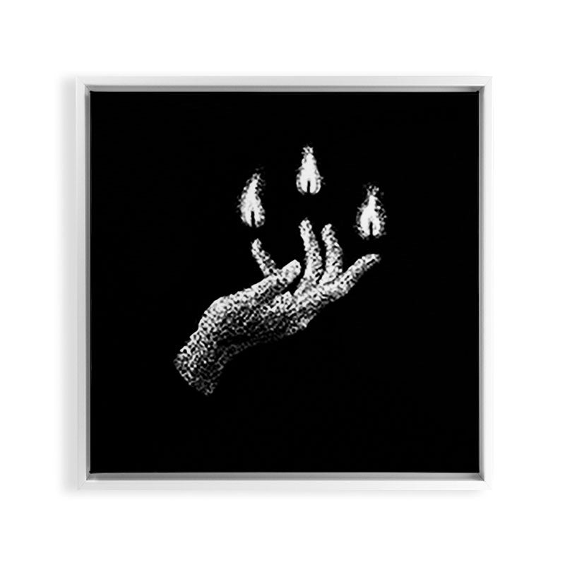 A Light in the Dark Framed Canvas Print