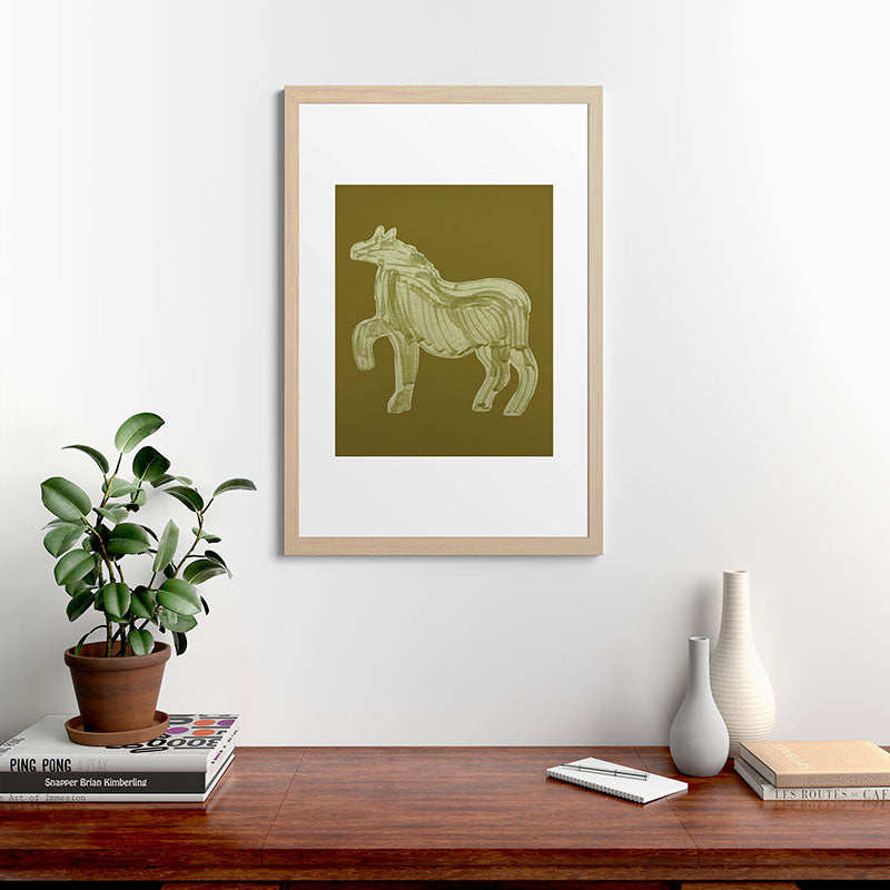 A Horse Says Hello Framed Art Print