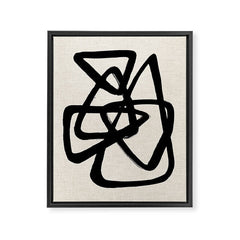 A Family Of Five Framed Canvas Print