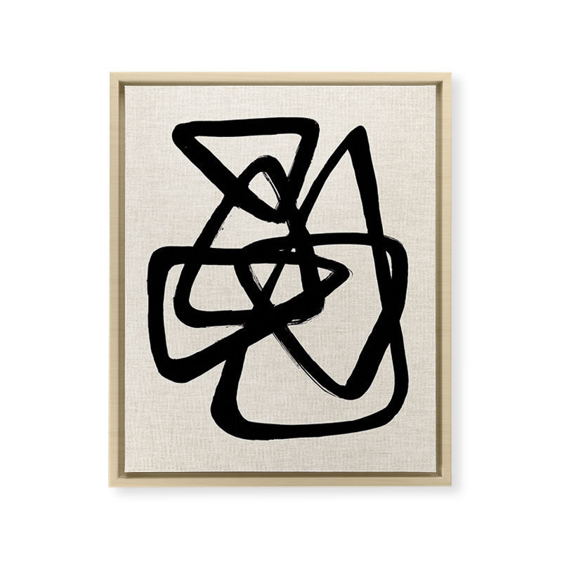 A Family Of Five Framed Canvas Print