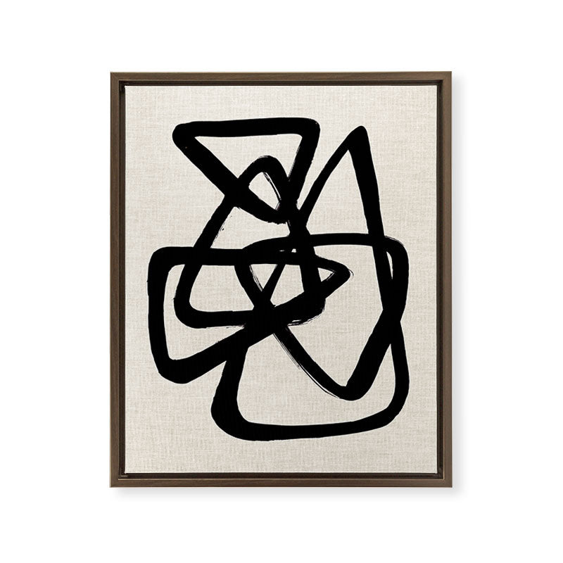 A Family Of Five Framed Canvas Print