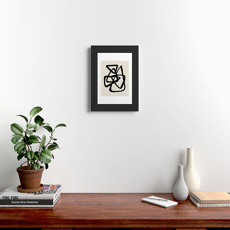 A Family Of Five Framed Art Print