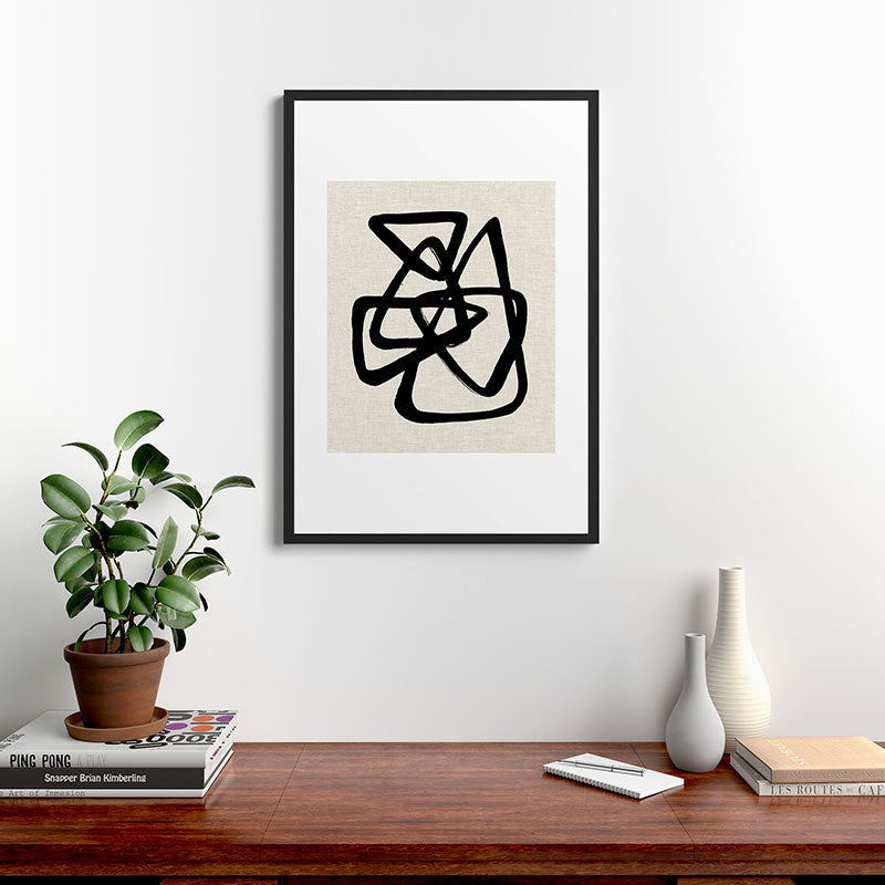 A Family Of Five Framed Art Print