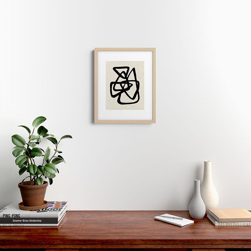 A Family Of Five Framed Art Print