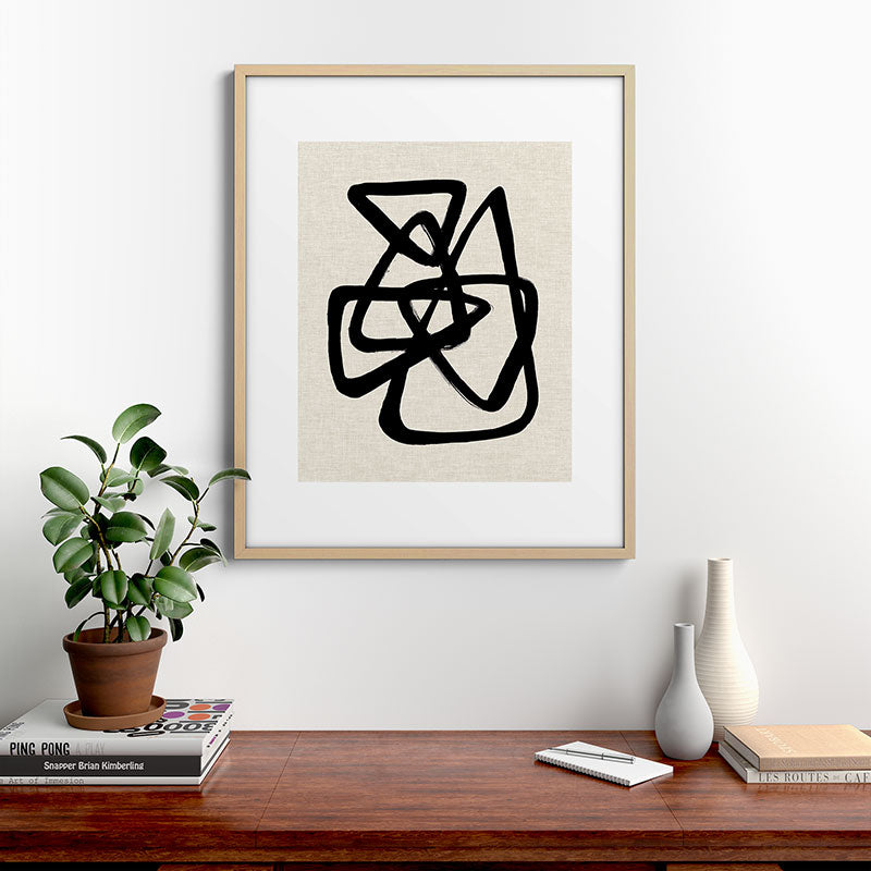 A Family Of Five Framed Art Print