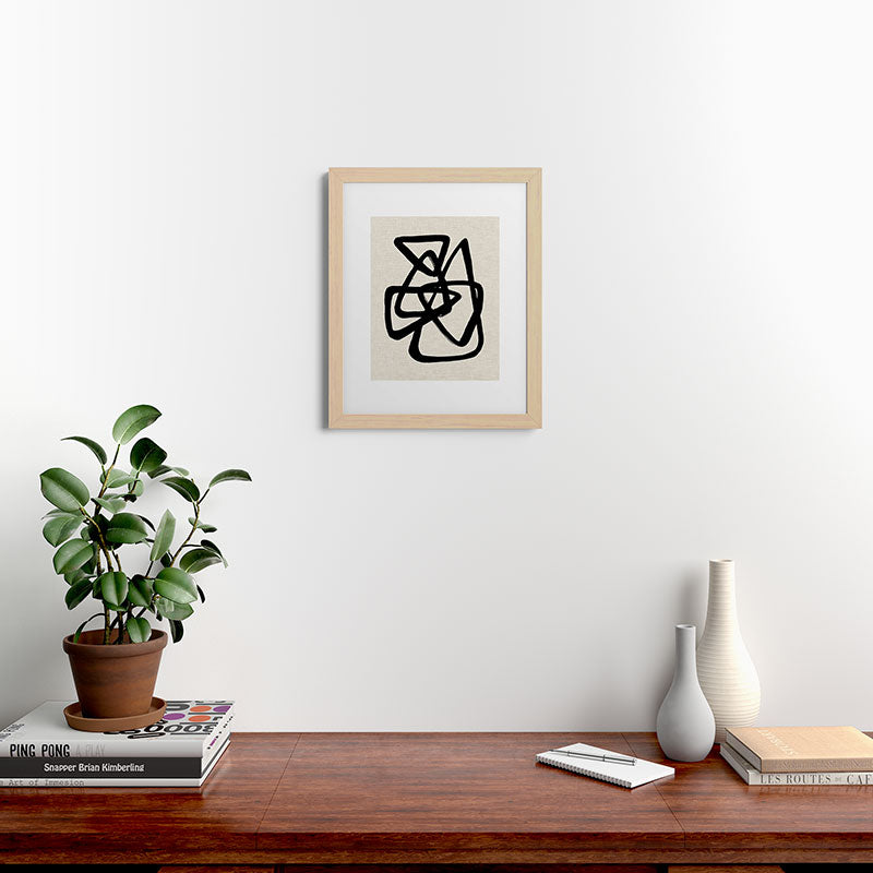 A Family Of Five Framed Art Print