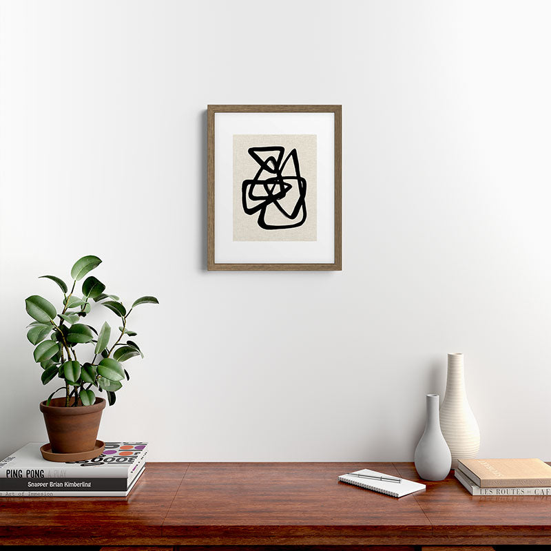 A Family Of Five Framed Art Print