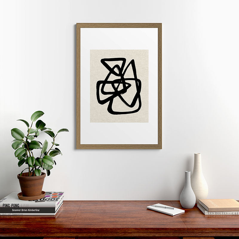 A Family Of Five Framed Art Print
