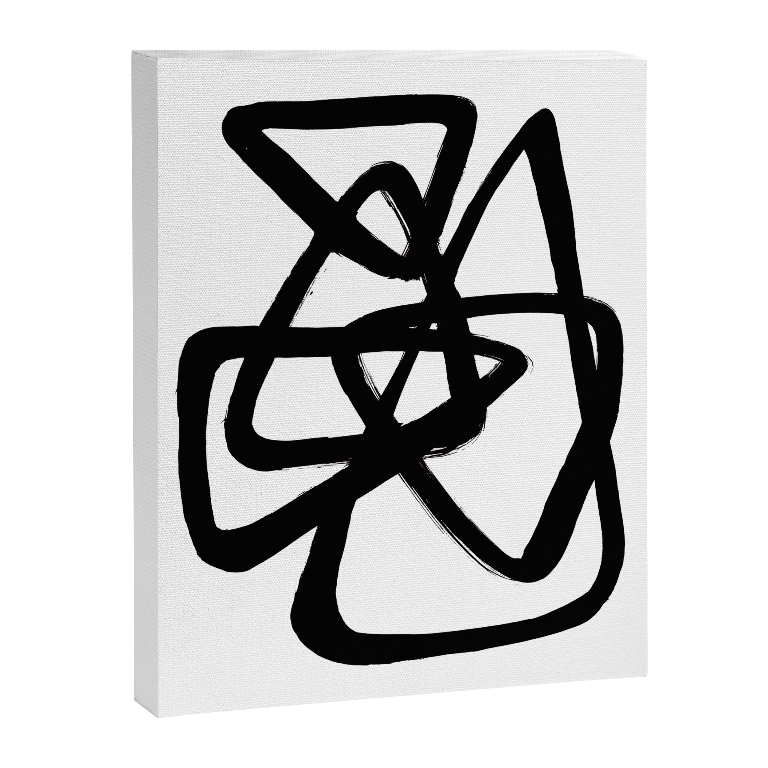 A Family Of Five White Background Canvas Print