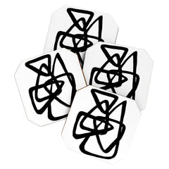 A Family Of Five White Background Coaster