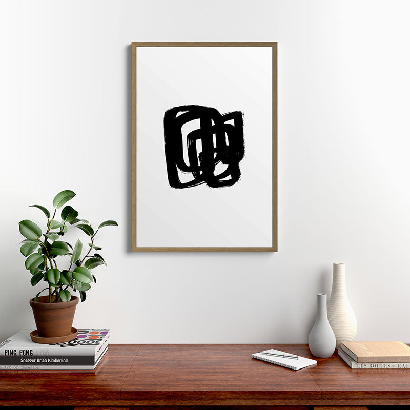 A Heavy Thought White Background Framed Art Print