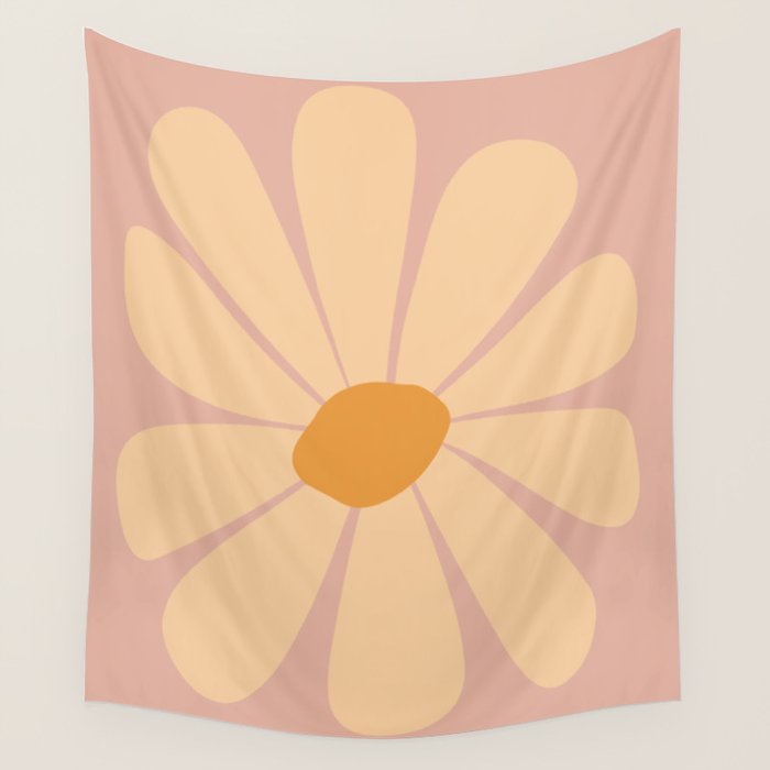70's Daisy Bloom  Wall Tapestry