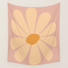 70's Daisy Bloom  Wall Tapestry