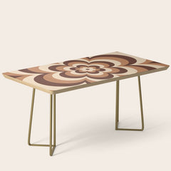 70s Retro Flower Power in Coffee Brown Coffee Table