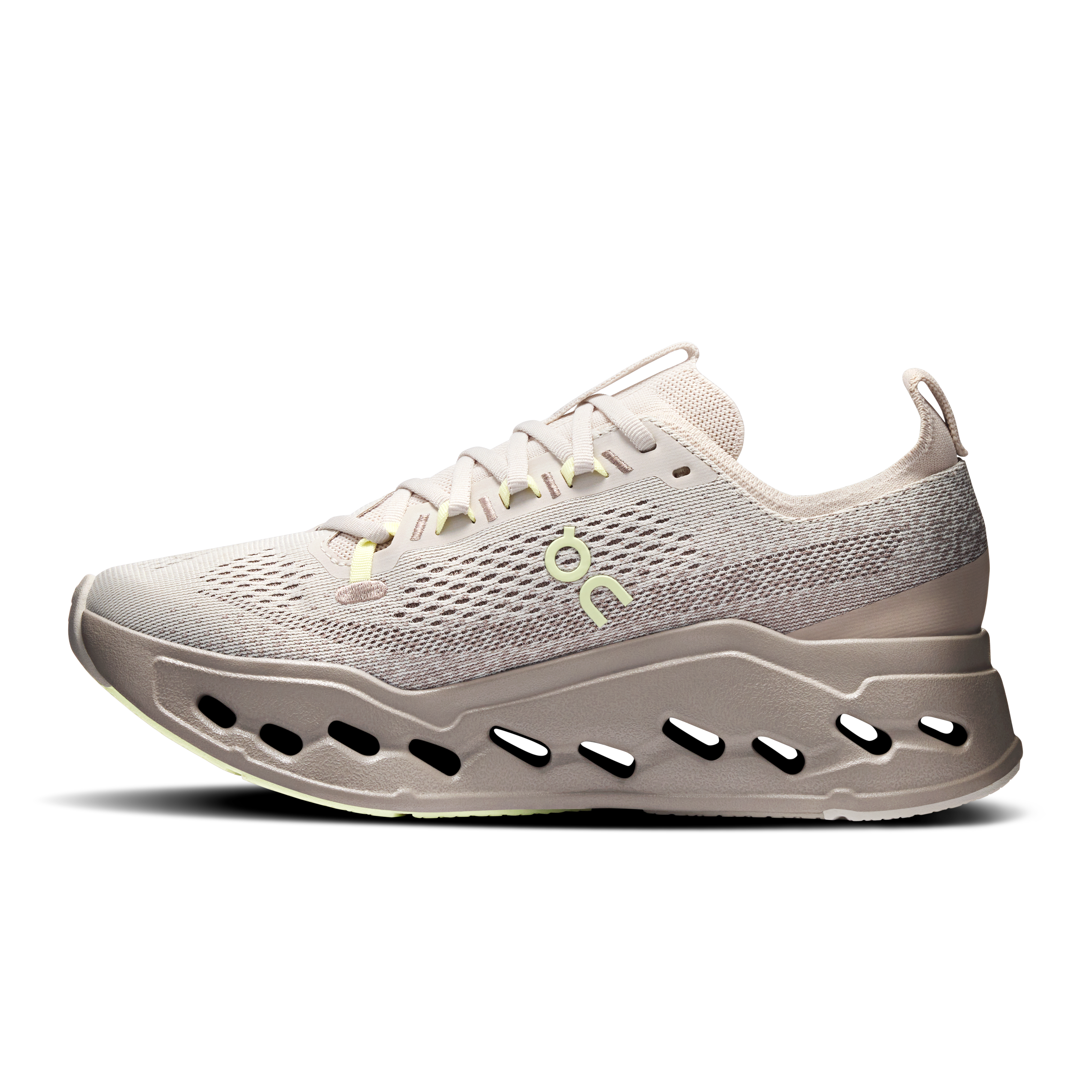 On Running Women's Cloudsurfer Max Shoes - Pelican / Limelight