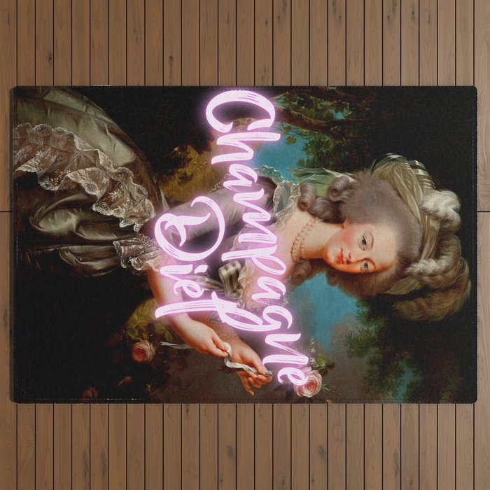 Champagne Diet' Marie Antoinette  Outdoor Rug
