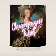 Champagne Diet' Marie Antoinette  Shower Curtain