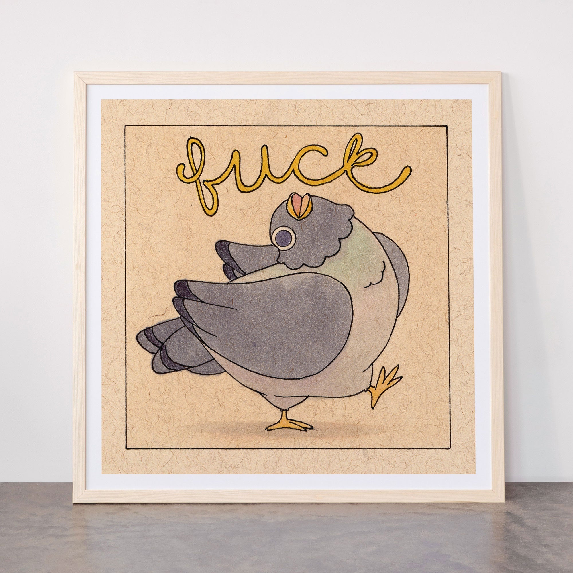 Fuck' Pigeon 02 Framed Art Print