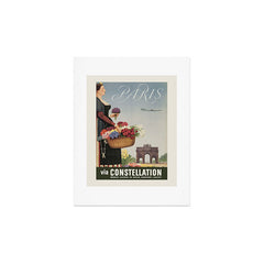 1950s Paris Vintage Travel Poster Art Print