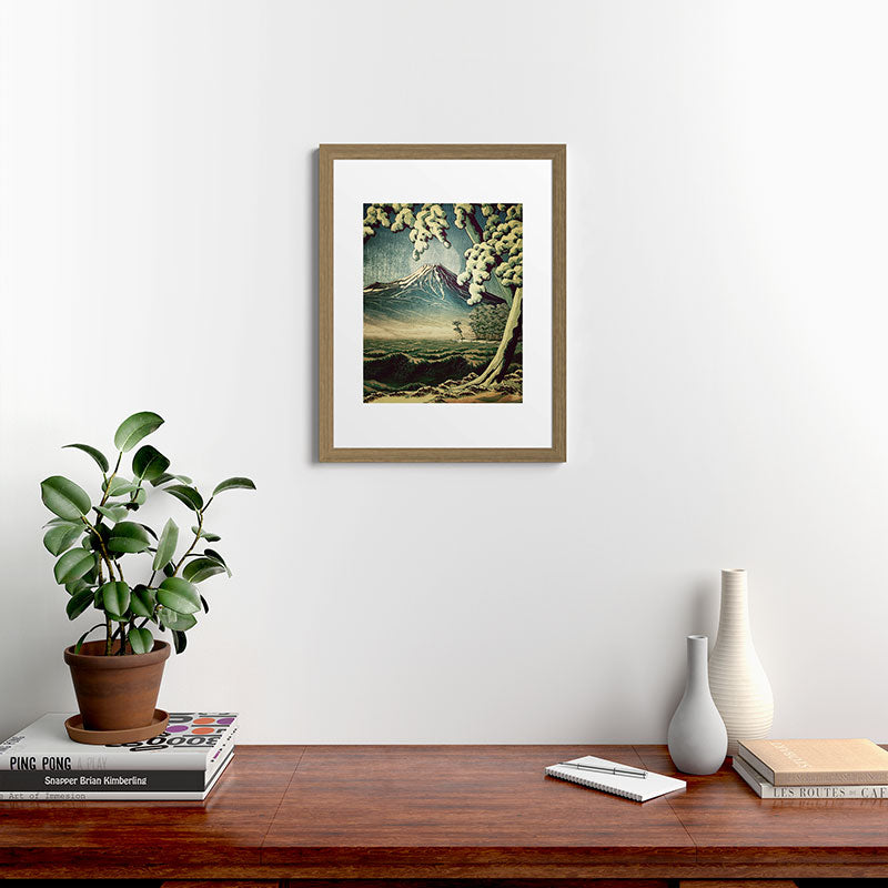 5 Lakes at Moonlight Framed Art Print