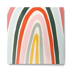 70s Vintage Rainbow Metal Print
