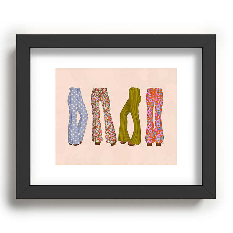 1970s Bellbottom Bliss Retro Fashion Framed Art Print