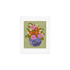 1970s Disco Ball Flower Pot  Art Print