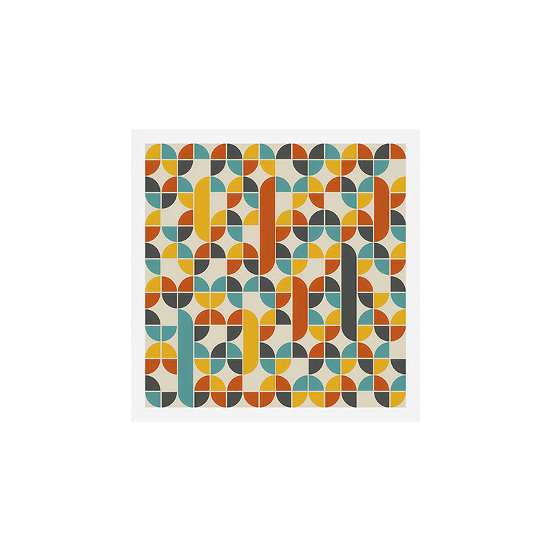 1970s Colors Mid Century Modern Geometric Pattern  Art Print