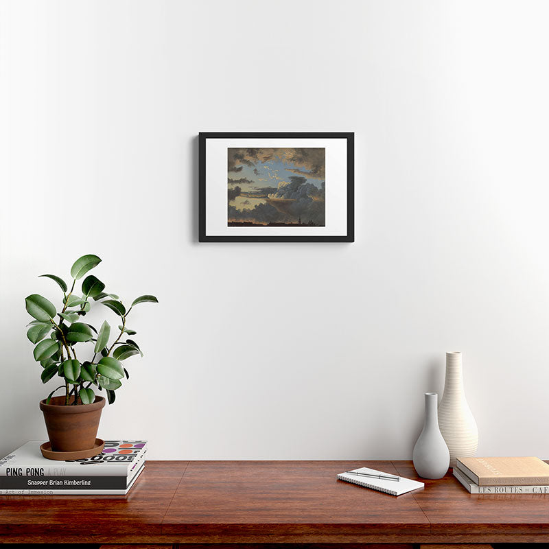 "Cloud Study" by Knud Baade, 1838 Framed Art Print