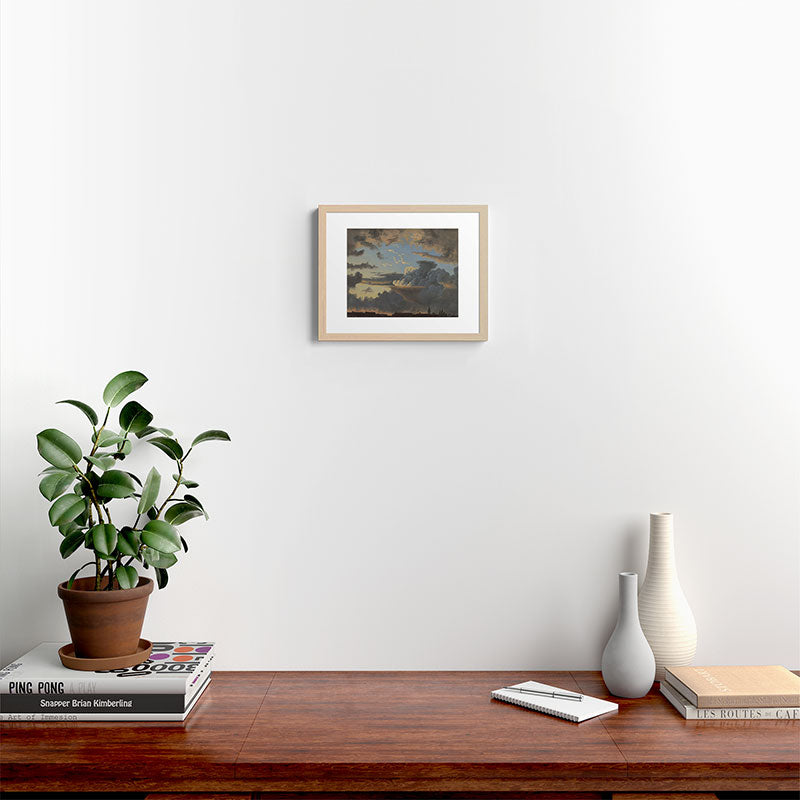 "Cloud Study" by Knud Baade, 1838 Framed Art Print