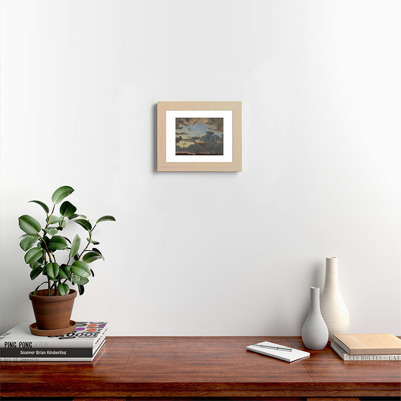 "Cloud Study" by Knud Baade, 1838 Framed Art Print