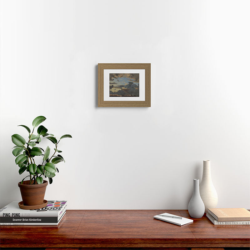 "Cloud Study" by Knud Baade, 1838 Framed Art Print