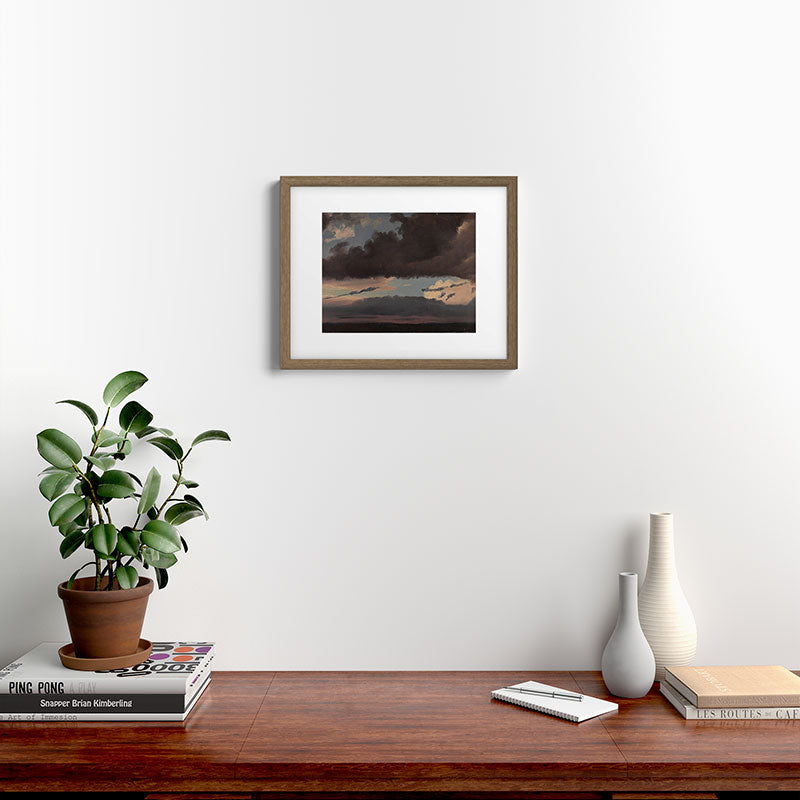 "Cloud Study" by Knud Baade, 1839 Framed Art Print