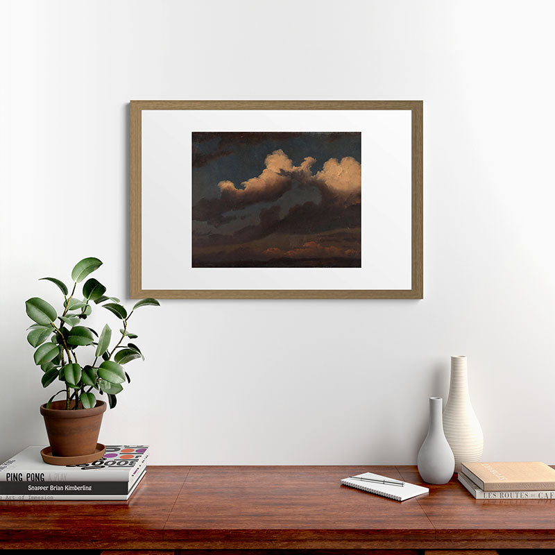 "Cloud Study" by Knud Baade, 1843 Framed Art Print