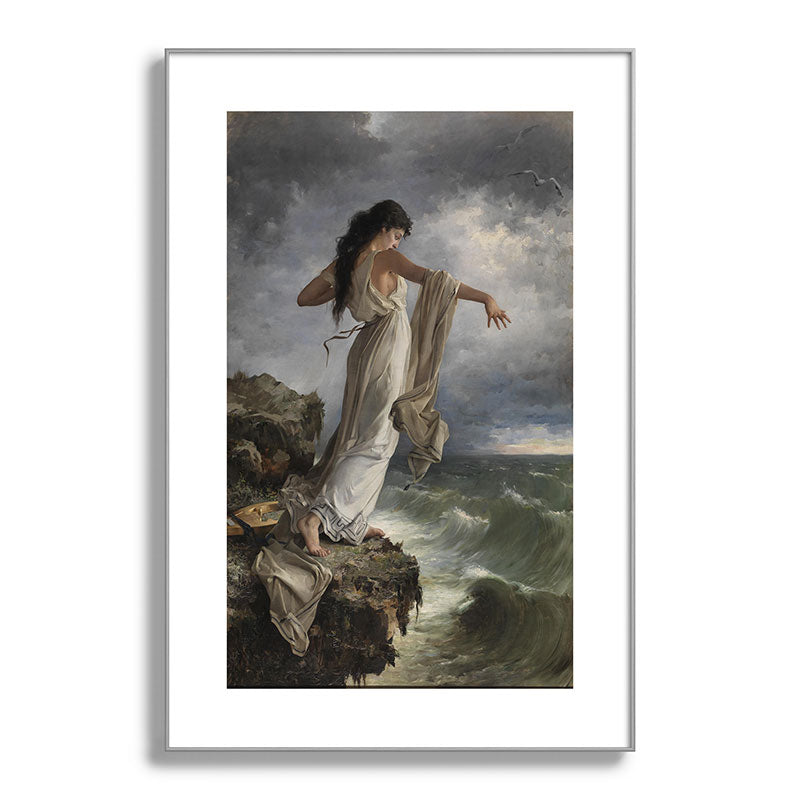 "Death of Sappho" by Miguel Carbonell Selva (1881) Framed Art Print