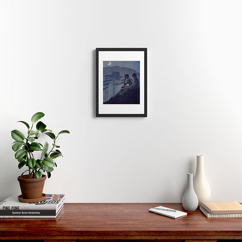 "Give me nights perfectly quiet... and I looking up at the stars" (Margaret C Cook, Leaves of Grass) Framed Art Print