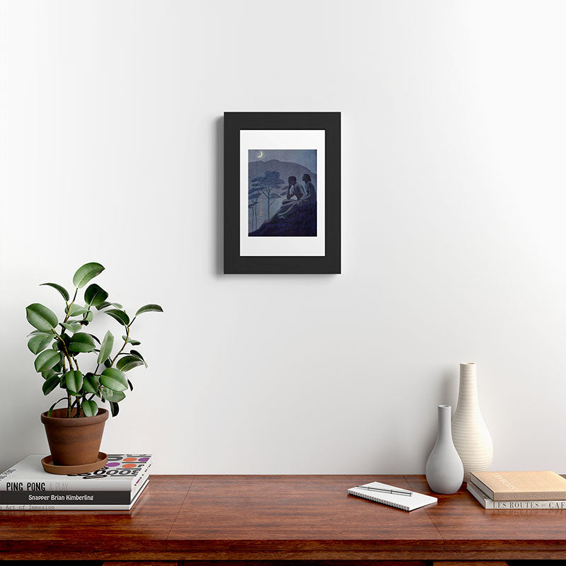 "Give me nights perfectly quiet... and I looking up at the stars" (Margaret C Cook, Leaves of Grass) Framed Art Print