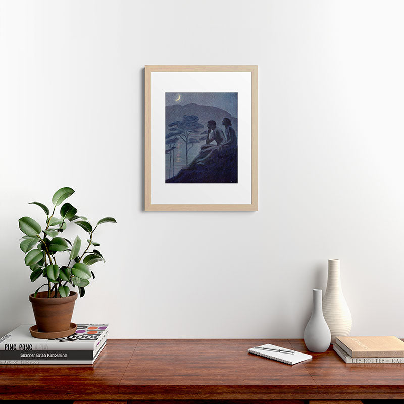 "Give me nights perfectly quiet... and I looking up at the stars" (Margaret C Cook, Leaves of Grass) Framed Art Print