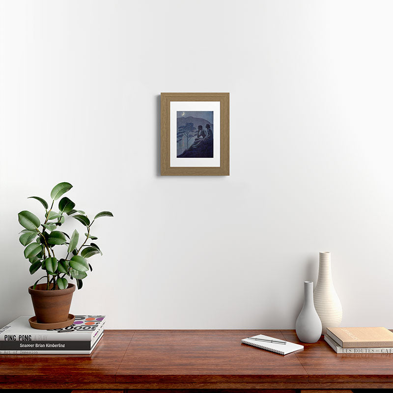 "Give me nights perfectly quiet... and I looking up at the stars" (Margaret C Cook, Leaves of Grass) Framed Art Print
