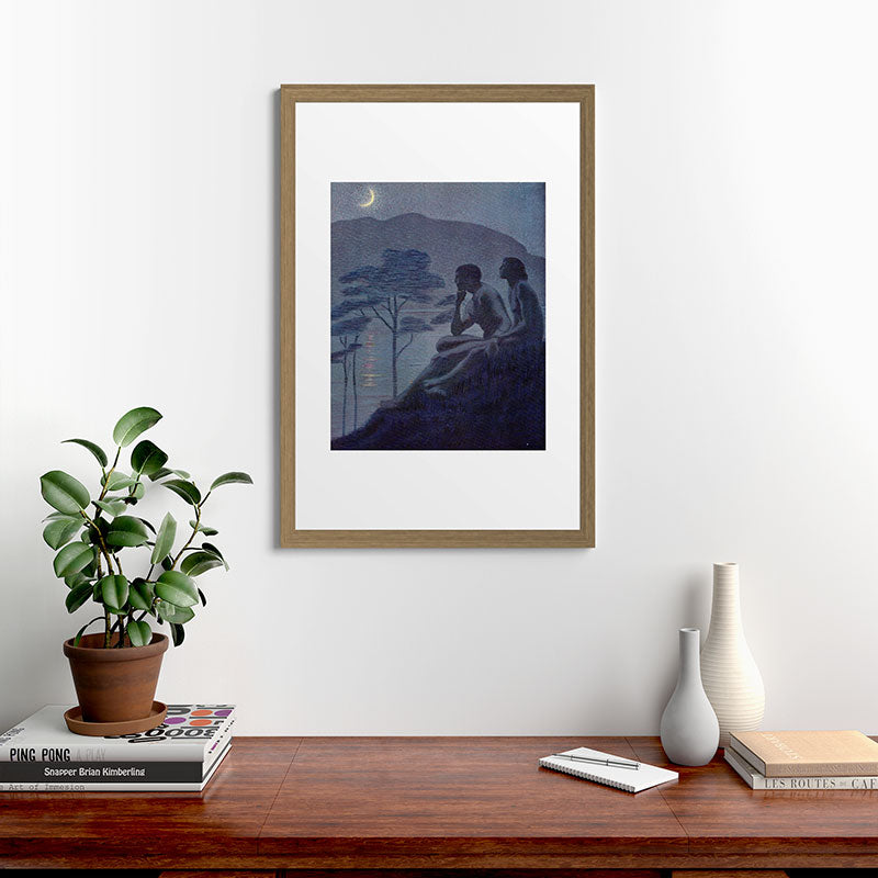 "Give me nights perfectly quiet... and I looking up at the stars" (Margaret C Cook, Leaves of Grass) Framed Art Print
