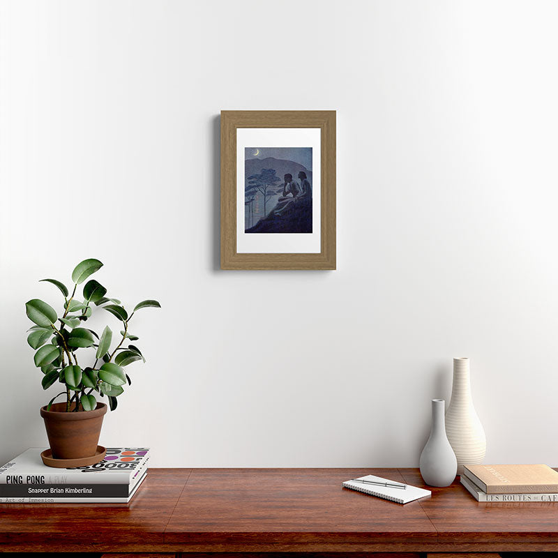 "Give me nights perfectly quiet... and I looking up at the stars" (Margaret C Cook, Leaves of Grass) Framed Art Print