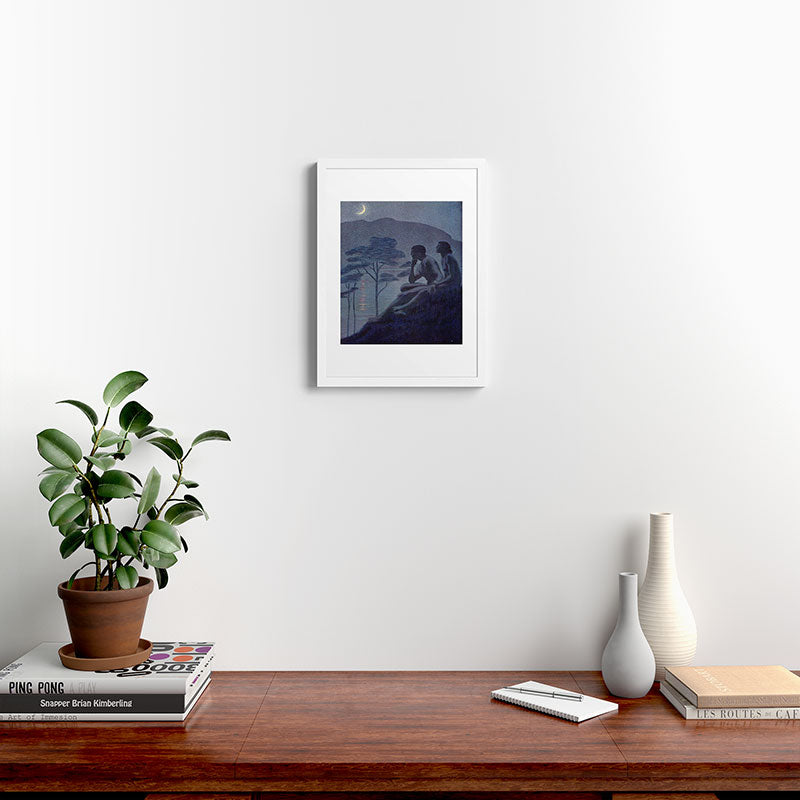 "Give me nights perfectly quiet... and I looking up at the stars" (Margaret C Cook, Leaves of Grass) Framed Art Print