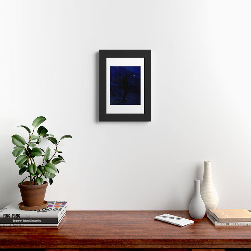 "I see... great cloud-masses... with at times half-dimm'd sadden'd far-off star" (Margaret C. Cook) Framed Art Print