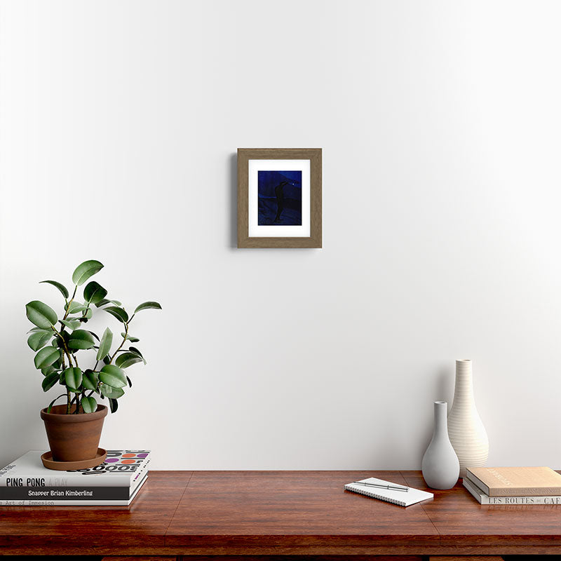 "I see... great cloud-masses... with at times half-dimm'd sadden'd far-off star" (Margaret C. Cook) Framed Art Print